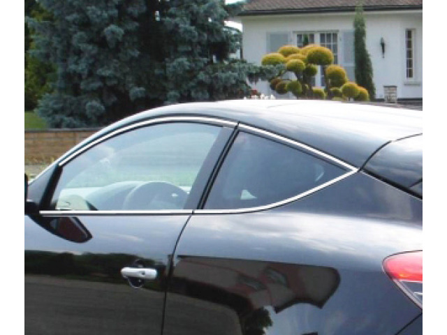 Baguette chromée de contour des vitres latérales pour Renault Mégane III coupé 0812III phase 2 cou