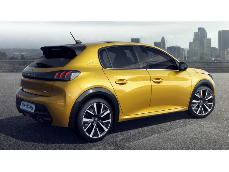 Baguette chrom&eacute;e de contour inf&eacute;rieur des vitres Peugeot 208 II 19-26