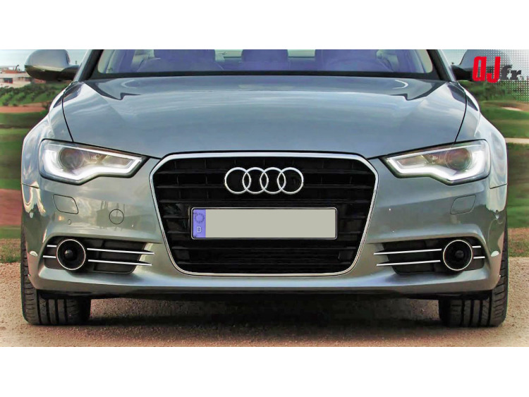 Baguette chrom&eacute;e pour antibrouillards compatible avec Audi A6 S&eacute;rie 4 Avant 10-15 & Audi A6 S&eacute;rie 4 Berline 10-15