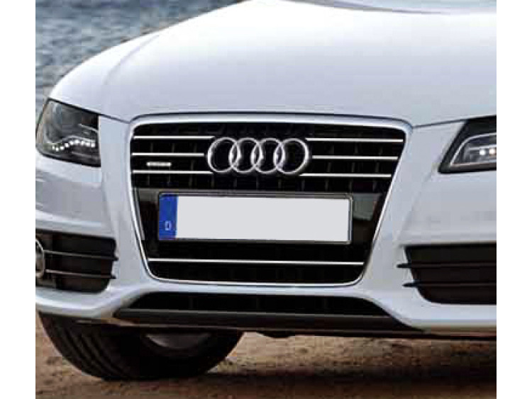 Baguette de calandre chrom&eacute;e pour Audi A4 s&eacute;rie 3 07-11 & Audi A4 s&eacute;rie 3 avant 08-11