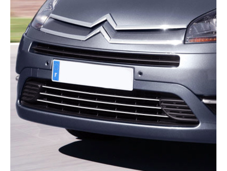Baguette de calandre inf&eacute;rieure chrom&eacute;e compatible avec Citro&euml;n C4 Grand Picasso (06-13)