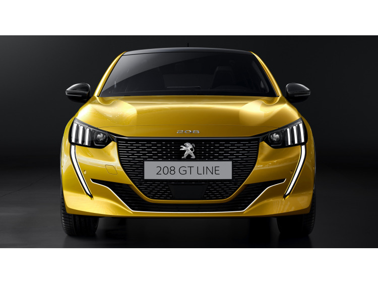 Baguette de calandre inf&eacute;rieure chrom&eacute;e pour Peugeot 208 II 19-26