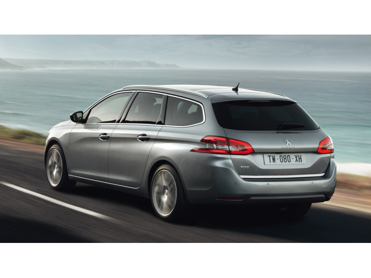 Baguette de coffre chrom&eacute;e compatible avec Peugeot 308 II SW 14-21