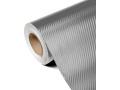 Film adh&eacute;sif Luxyline 3D carbone 50cm gris argent&eacute;